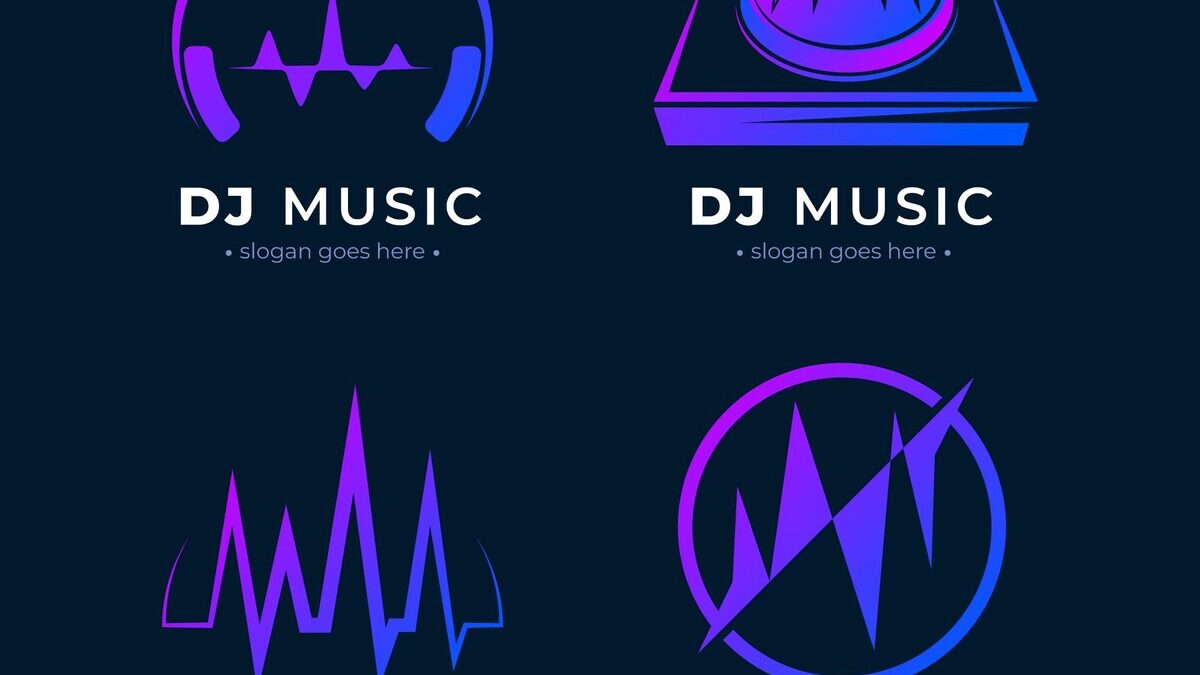 Building a Brand with four DJ Logo examples