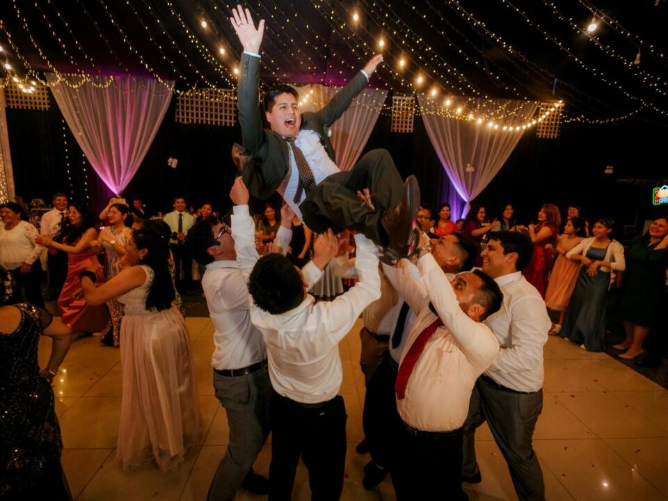 Secret to Full Dancefloor at a Wedding with guests dancing together